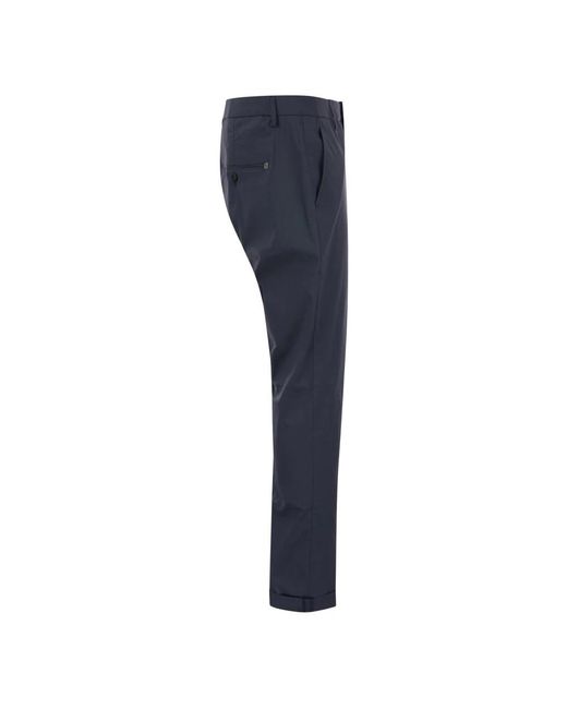 Dondup Blue Slim-Fit Trousers for men