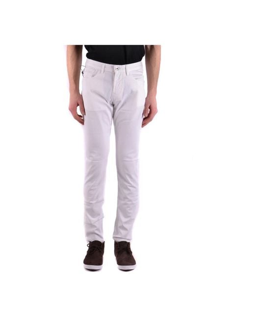 Armani Jeans White Slim-Fit Jeans for men