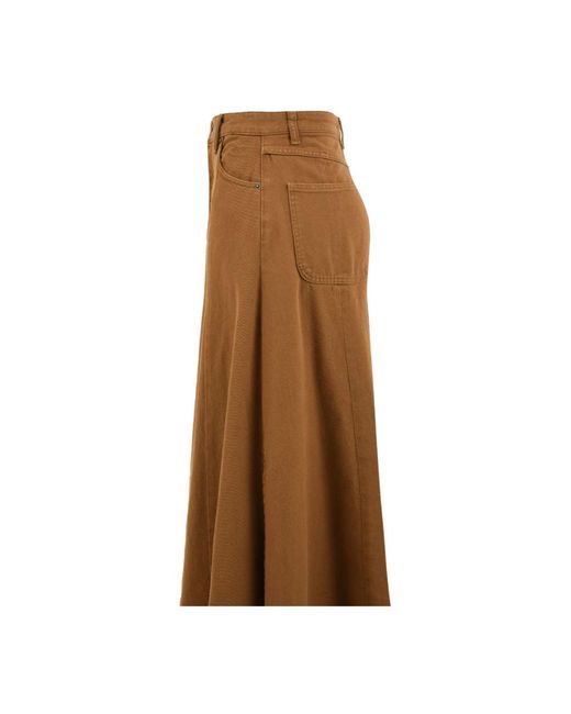 SOLOTRE Wide Jeans in het Brown