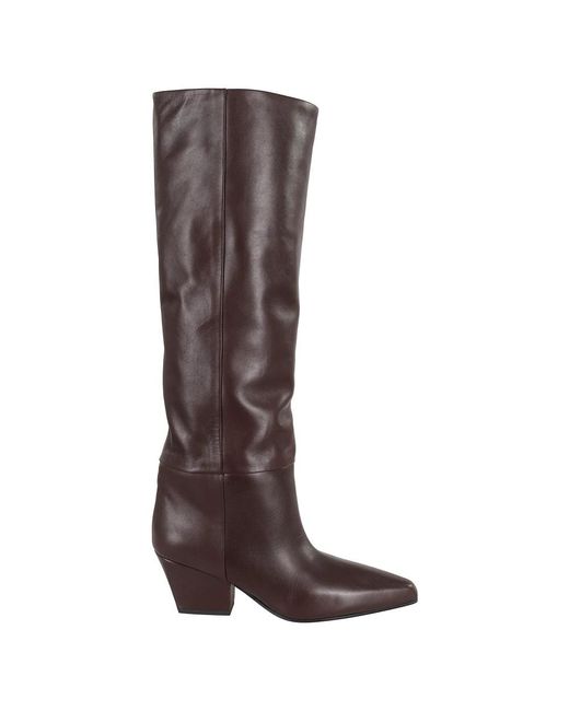 Paris Texas Brown Mokka Jane Stiefel Mit Breitem Absatz