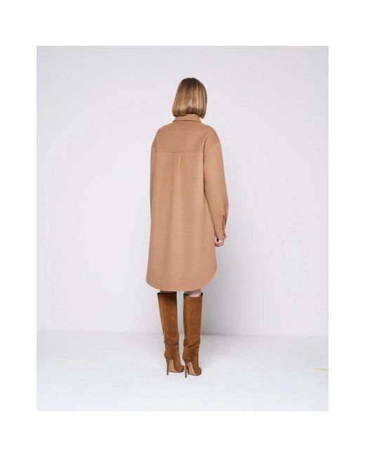 Single-Breasted Coats Silvian Heach de color Natural