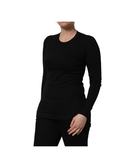 Dolce & Gabbana Black Round-Neck Knitwear