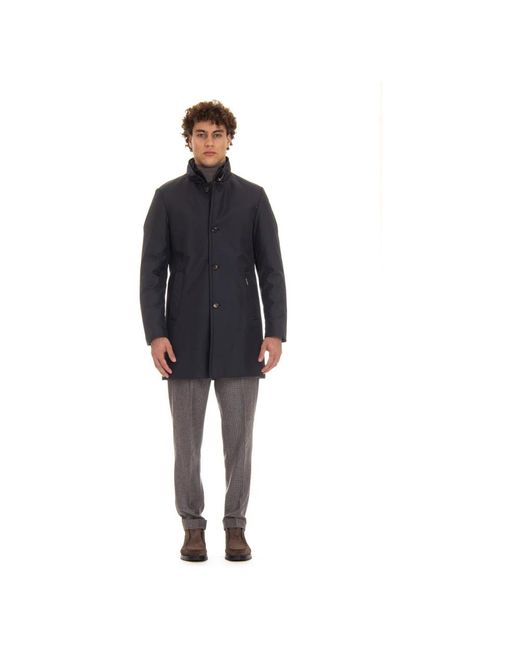 Moorer Jassen ,Blauw ,Polyester Blauwe Gewatteerde Donsjas in het Blue voor heren