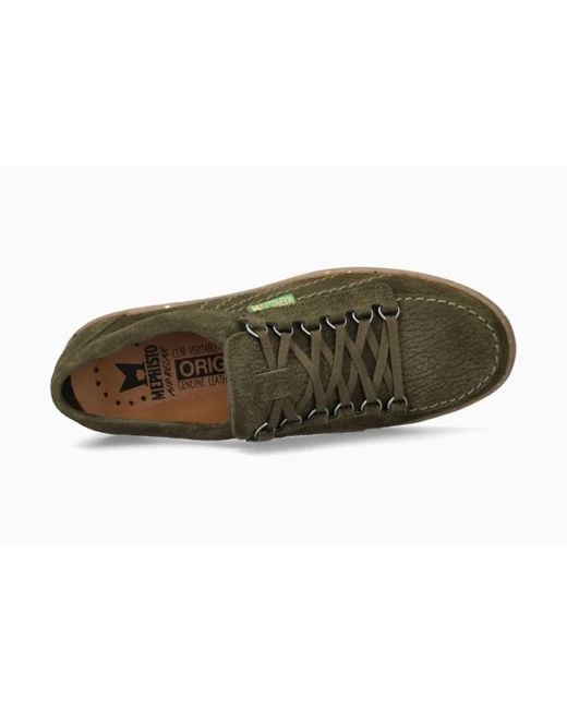 Mephisto Green Laced Shoes for men