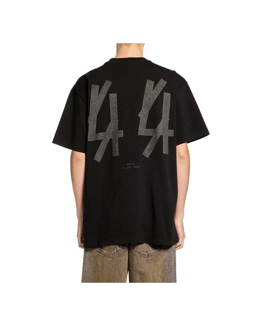 44 Label Group Black T-Shirts for men