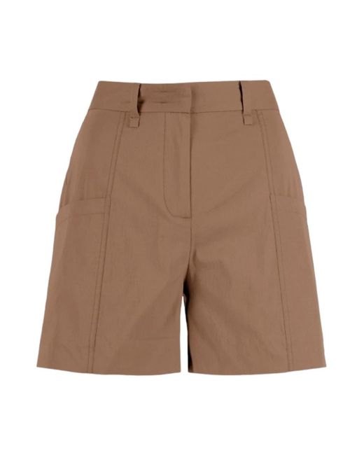 Bomboogie Korte Broeken ,Katoen Katoenen Kaki Shorts in het Brown