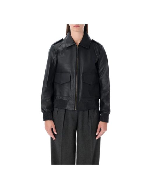 Sessun Black Miley Leather Bomber