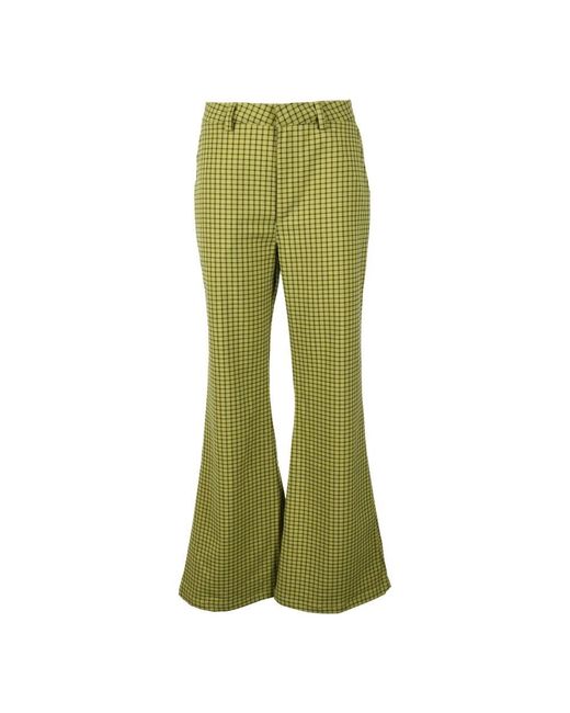 WEILI ZHENG Green Baumwoll freizeithose