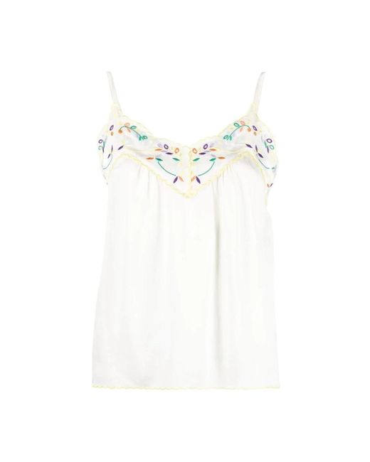 Sleeveless tops See By Chloé de color White
