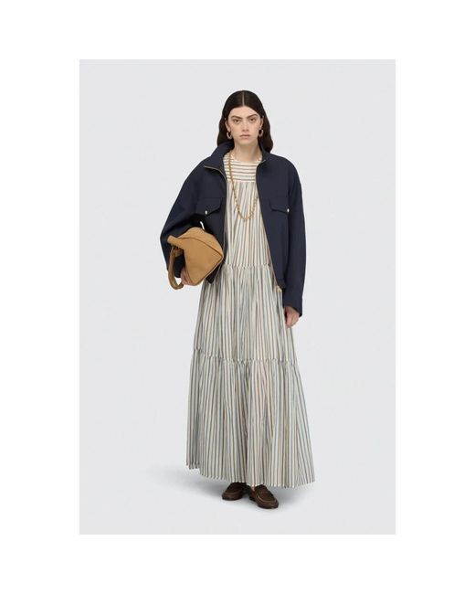 Semicouture Gray Maxi Dresses