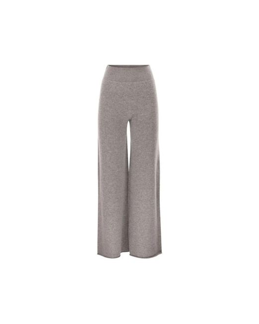 Vanisé Broeken ,Grijs ,Kasjmier Wijde Broek in het Gray