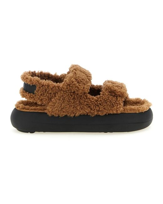 Moon Boot Brown Flat Sandals