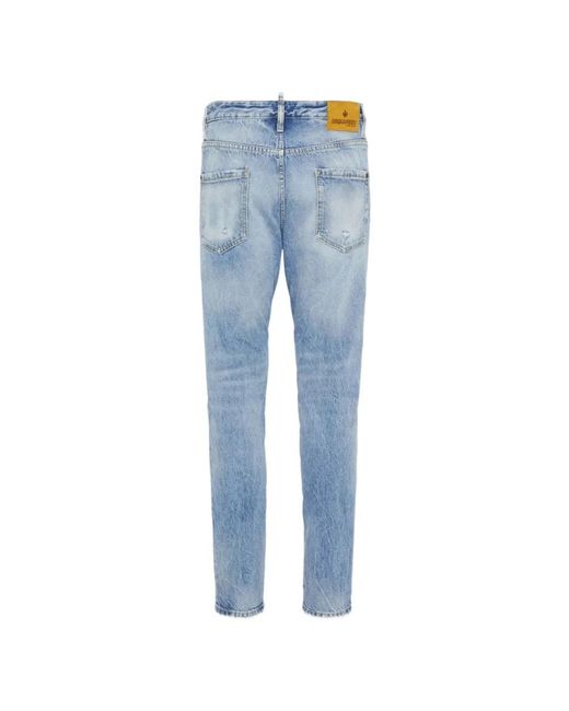 DSquared² Logo Patch Jeans in het Blue voor heren