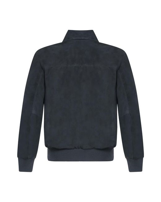 Franzese Collection Blue Leather Jackets for men