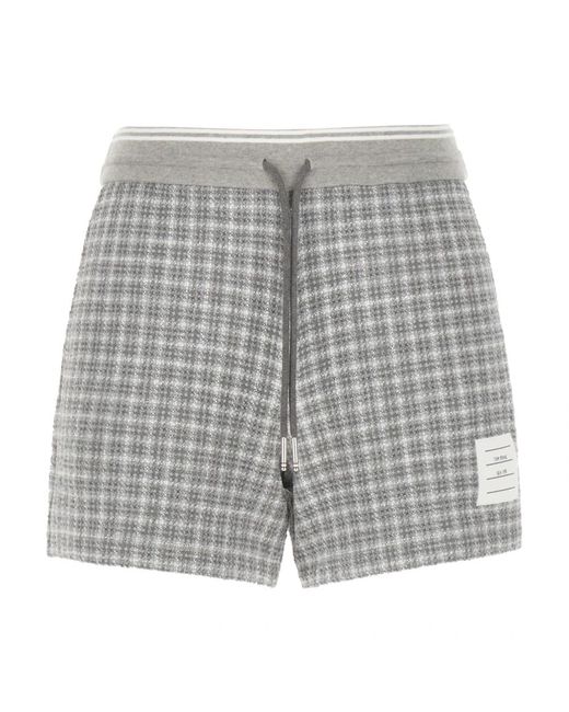 Thom Browne Korte Broeken ,Grijs ,Katoen Casual Katoenmix Shorts in het Gray