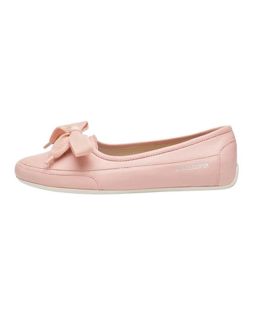 Ballerine in pelle candy bow di Candice Cooper in Pink