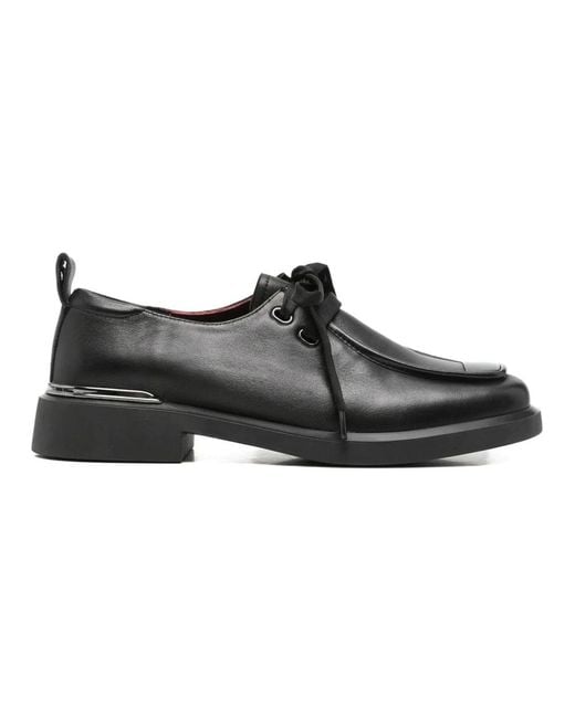 Linda Baumann Black Laced Shoes