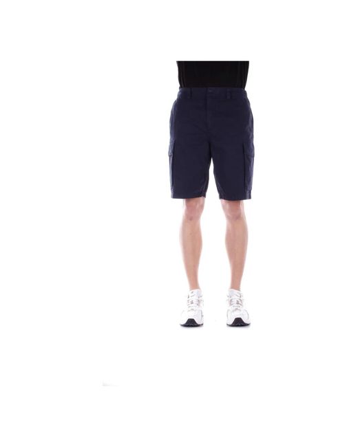 Shorts blu con zip e tasche di Woolrich in Blue da Uomo