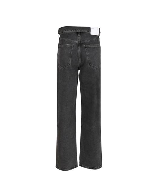 Agolde Gray Straight Jeans