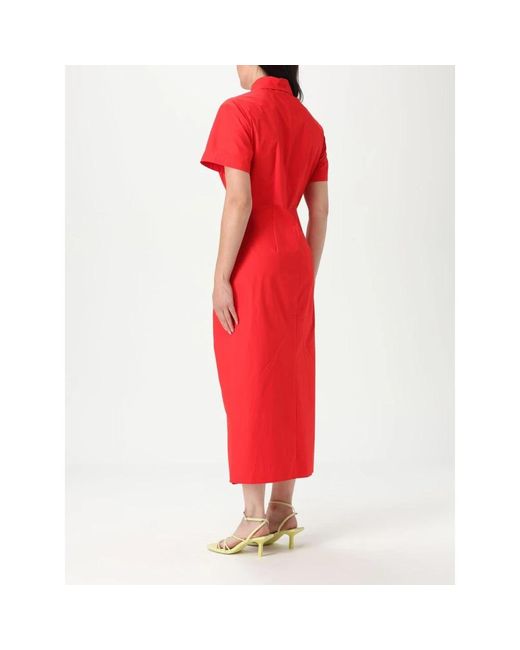 MSGM Midi Dresses in het Red