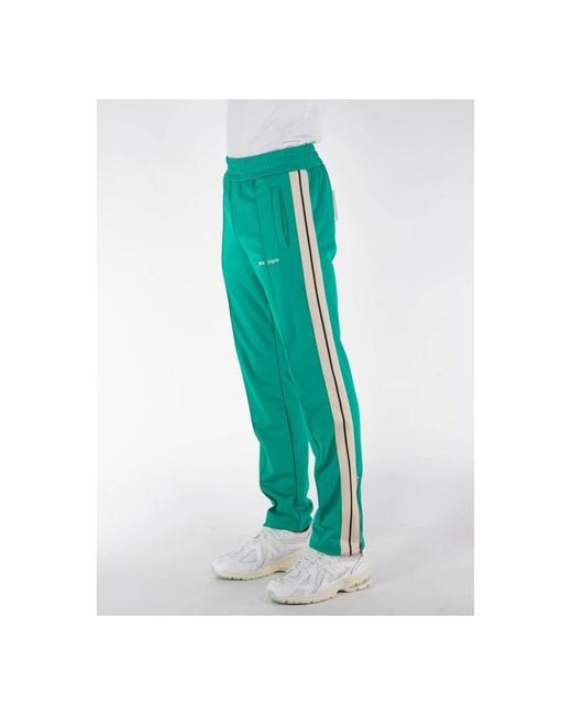 Palm Angels Green Sweatpants for men