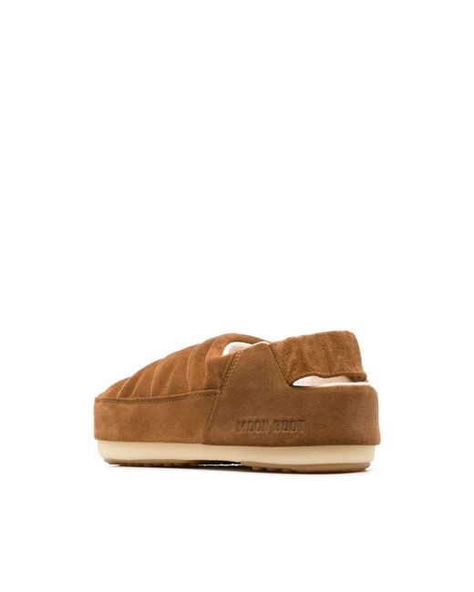 Moon Boot Schoenen ,Bruin ,Suède Sandal Band Suede in het Brown