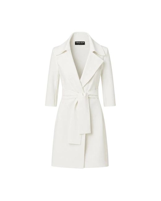 Chiara Boni White Belted Coats