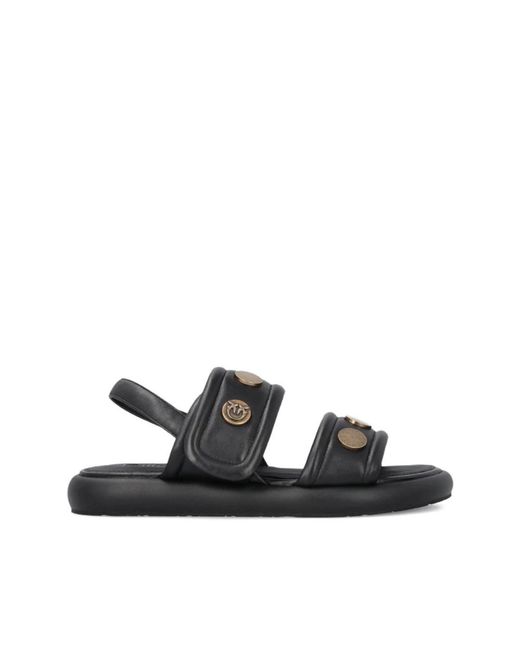 Pinko Black Flat Sandals
