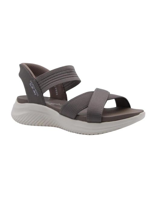 Skechers Gray Flat Sandals