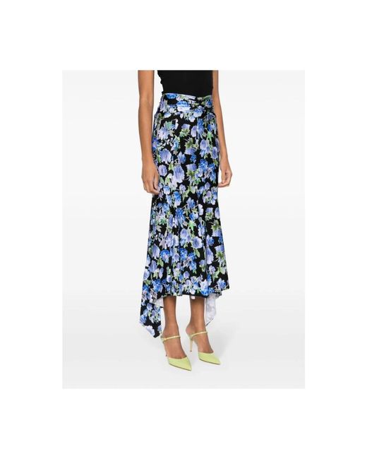 Philosophy Di Lorenzo Serafini Blue Midi Skirts