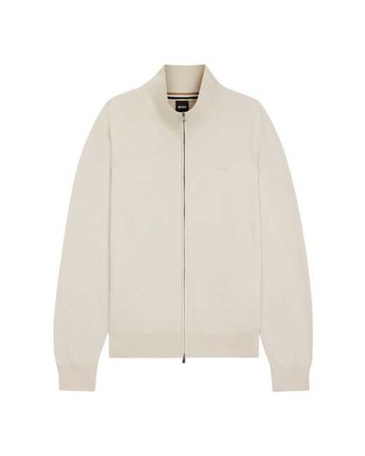 Boss Truien & Vesten ,Katoen Upalano Cardigan in het White voor heren