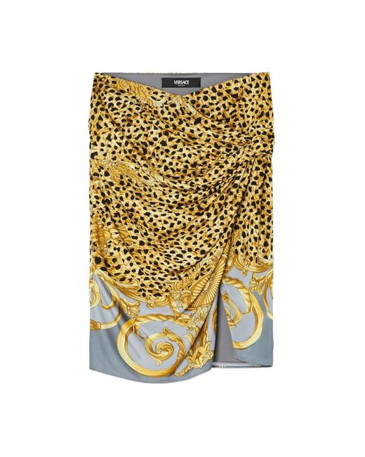 Versace Short Skirts in het Metallic