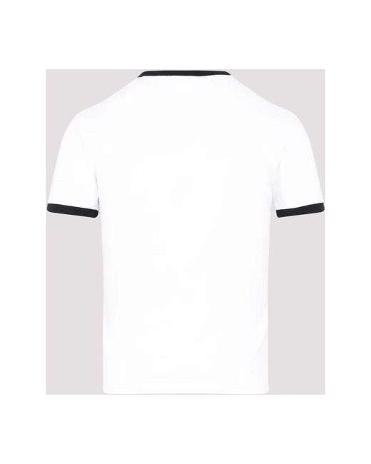 Courreges White Weißes bumpy kontrast t-shirt