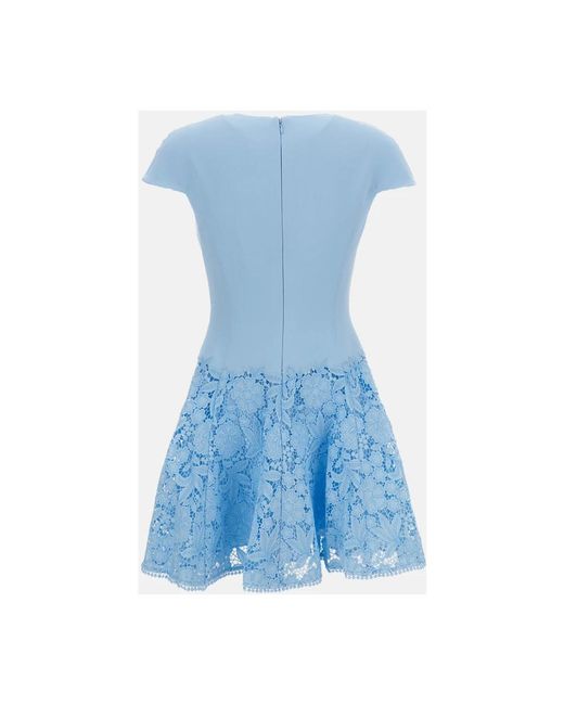 Self-Portrait Short Jurken in het Blue