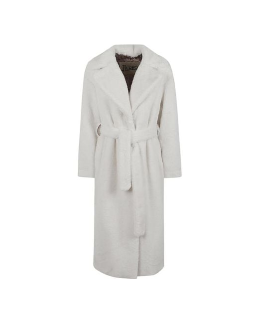Herno Gray Belted Coats