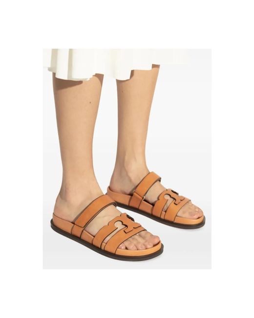 Sliders Tory Burch en coloris Brown