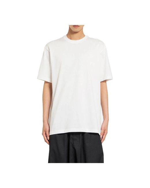Y-3 Tops ,Wit ,Katoen Core T-Shirt Met Vogelafbeelding in het White voor heren
