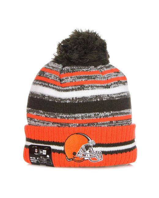 KTZ Accessoires ,Veelkleurig ,Wol Nfl Pom Pom Beanie Hat Browns in het Red voor heren