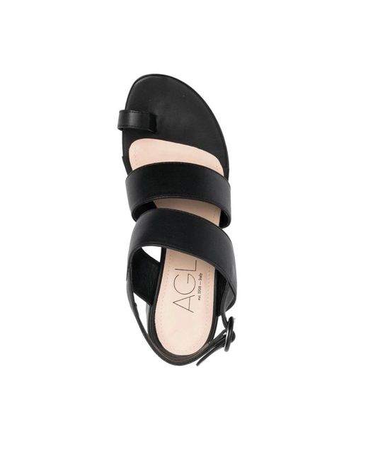 Agl Attilio Giusti Leombruni Black Flat sandals