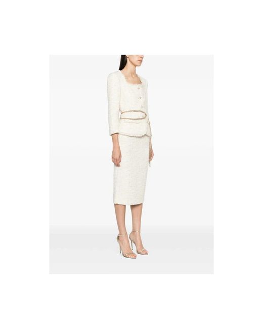 Self-Portrait White Midi Dresses
