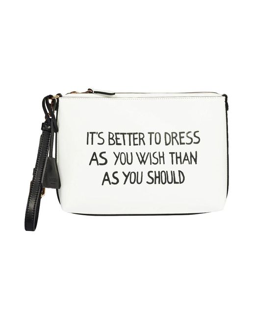Moschino White Clutches
