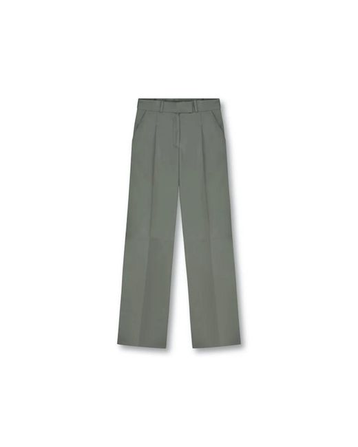 Arma Broeken ,Grijs ,Leer Broek Leer Antonia 004L231022.02 in het Gray