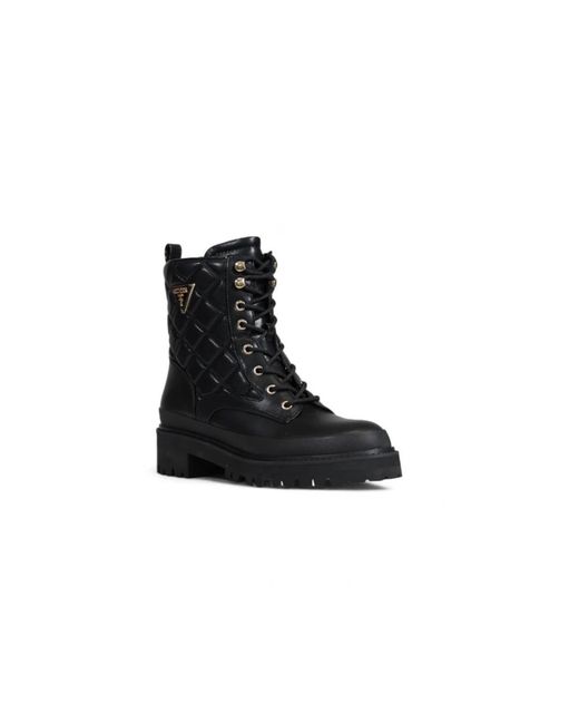 Guess Black Lace-Up Boots