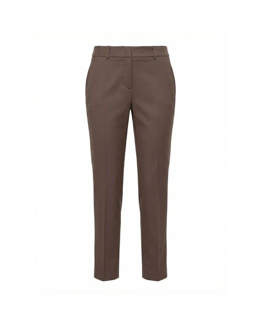 Peserico Brown Slim-Fit Trousers
