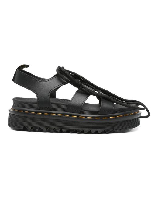 Dr. Martens Black Flat Sandals
