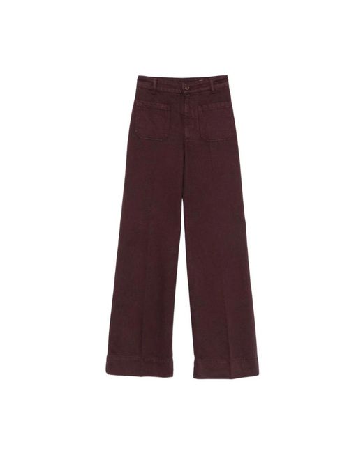 Victoria Beckham Purple Wide Jeans