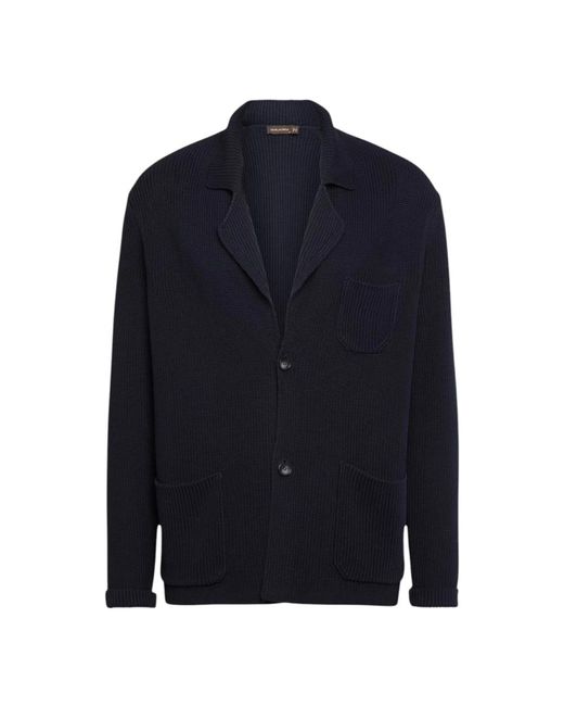 Oscar Jacobson Truien & Vesten ,Blauw ,Katoen Regular Fit Katoenen Vest in het Blue voor heren