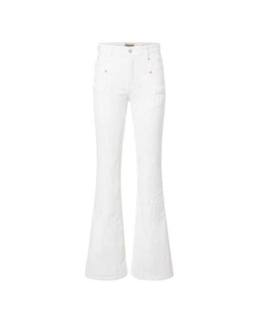 Zadig & Voltaire White Boot-Cut Jeans
