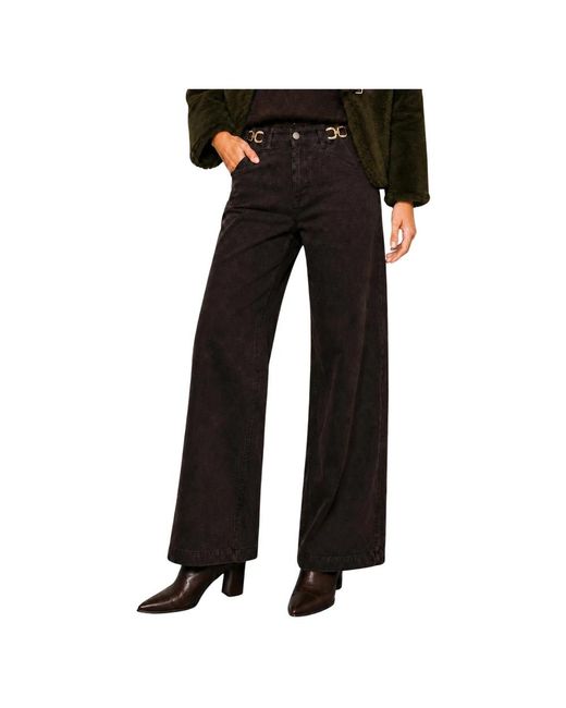 Wide Jeans Kocca de color Black