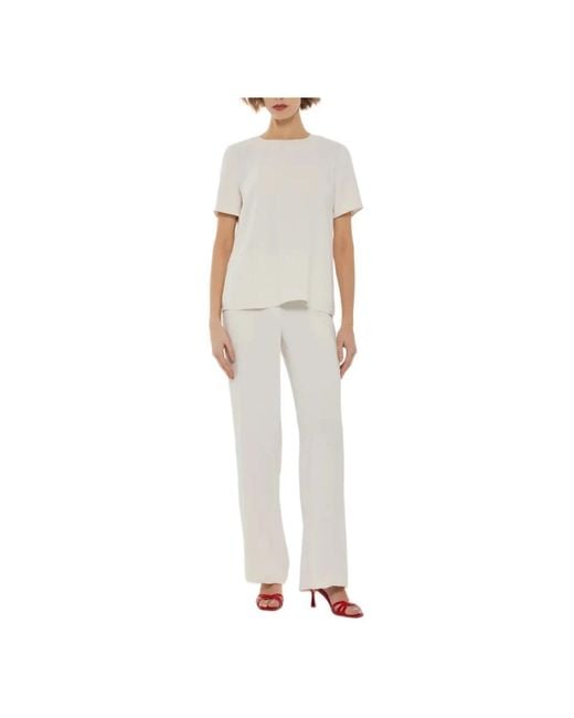 P.A.R.O.S.H. White Wide Trousers